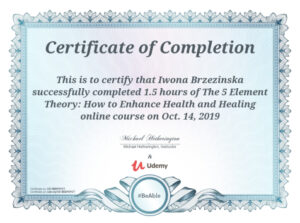 Certificate of completion iwona brzezinska ziernik